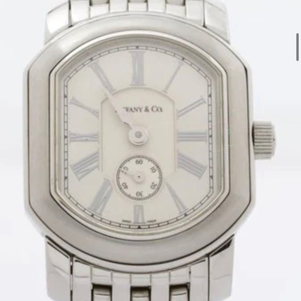 The TIFFANY stainless steel 32mm Mark Coupe Resonator Quartz watch with original